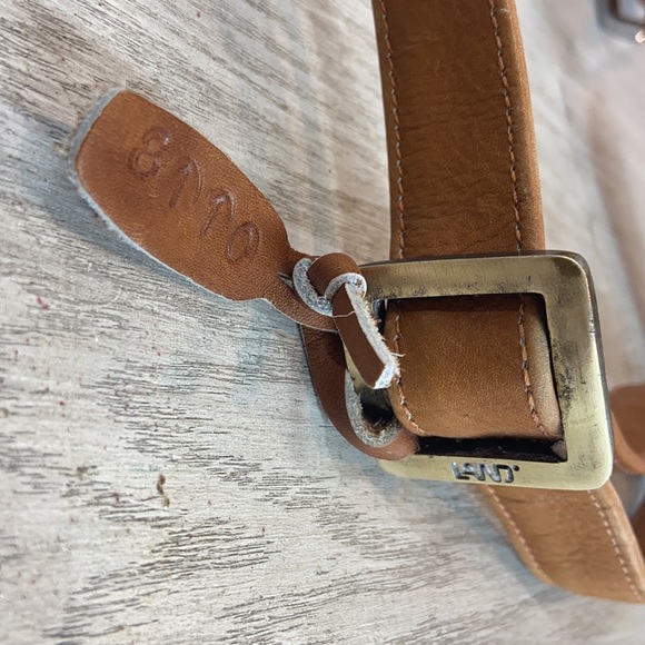 Unisex Land Santa Fe Calf Leather Two Tone Large Zippered Belt Bag Fanny Pack - Picture 6 of 12